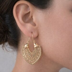 Gold hoop filigree statement boho earrings dangle statement Jewelry 💖2/$30